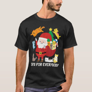 Katzen für jeden Weihnachtsmann Niedliche Weihnac T-Shirt