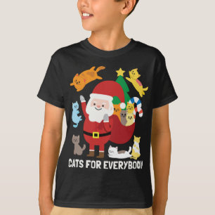 Katzen für jeden Weihnachtsmann Niedliche Weihnach T-Shirt