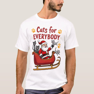 Katzen für jedermann Weihnachtskatze Lustige Weihn T-Shirt