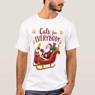 Katzen für jedermann Weihnachtskatze Lustige Weihn T-Shirt