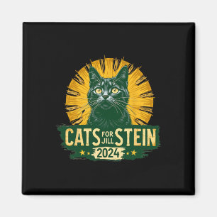 Katzen für Jill Stein für Präsident 2024 US Green  Magnet