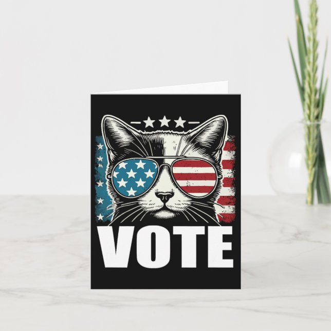 Katzen für Kamala Harris Abstimmung 2024 Karte (Vorderseite)