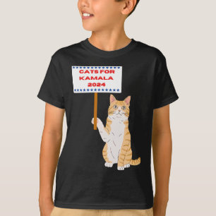 Katzen für Kamala Harris Wählen Präsident 2024 USA T-Shirt