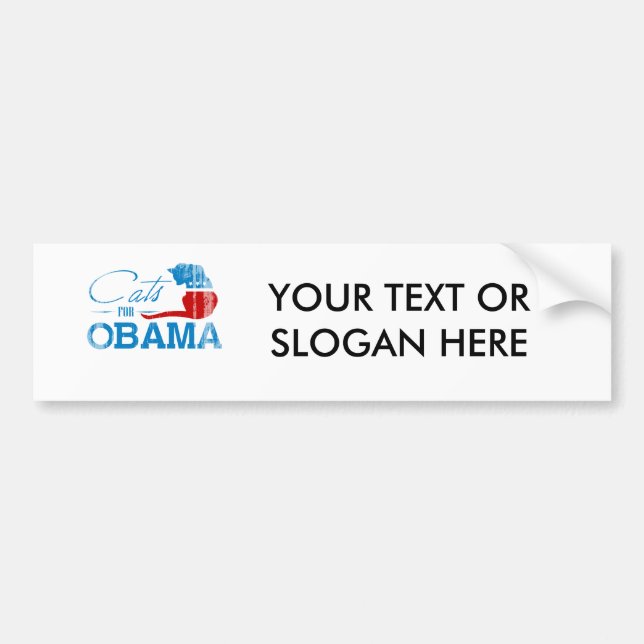 Katzen für Obama - Vintage.png Autoaufkleber (Vorne)