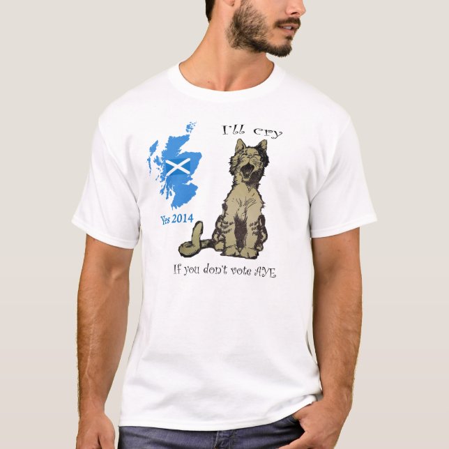 Katzen für schottischen Unabhängigkeits-T - Shirt (Vorderseite)