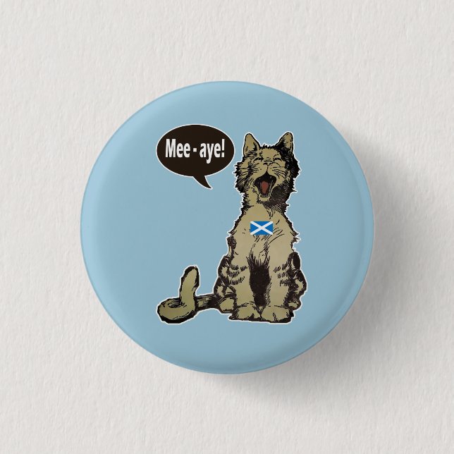 Katzen für schottisches Unabhängigkeits-Abzeichen Button (Vorderseite)