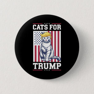Katzen für Trump 2024 Abstimmung mit Präsident Don Button