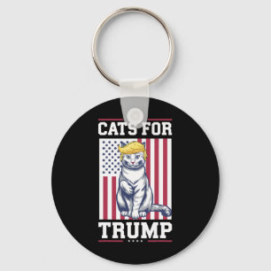 Katzen für Trump 2024 Abstimmung mit Präsident Don Schlüsselanhänger