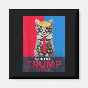 Katzen für Trump 2024 Funny T-Shirt für Vance Trum Magnet