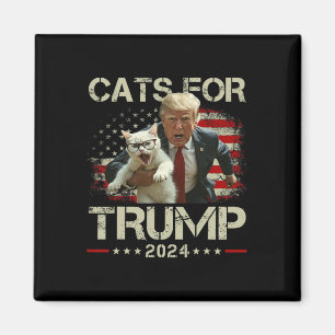 Katzen für Trump 2024 Funny Vote for Trump - Katze Magnet