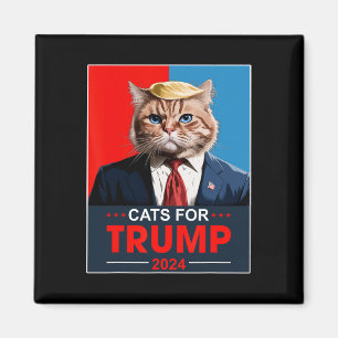 Katzen für Trump 2024 Lustig Wählen Sie Trump Katz Magnet