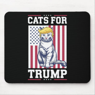 Katzen für Trump 2024 Wählen Sie Präsident Donald  Mousepad
