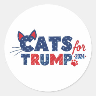 Katzen für TRUMP-Aufkleber Runder Aufkleber