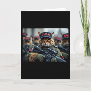 Katzen Für Trump Mega Armee Amerikanische Flagge P Karte