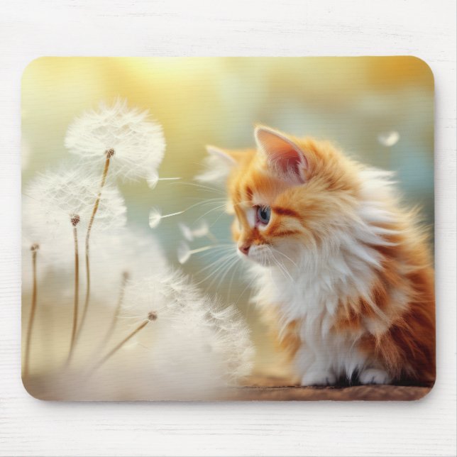 Katzen Furry Pet Tier Ruhe Friedlich Mousepad (Vorne)