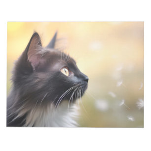 Katzen Furry Pet Tier Ruhe Friedlich Notizblock