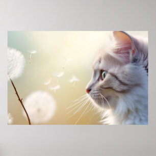 Katzen Furry Pet Tier Ruhe Friedlich Poster