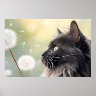 Katzen Furry Pet Tier Ruhe Friedlich Poster