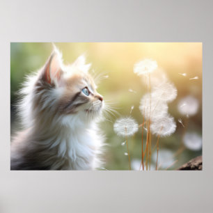 Katzen Furry Pet Tier Ruhe Friedlich Poster