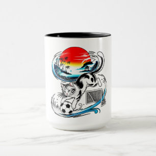 Katzen-Fußball-Tassen Geschenke für Tierliebhaber Tasse