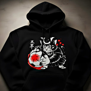 Katzen-Fußballspielerinnen Hoodie für Damen - Einz