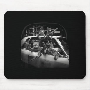 Katzen-Gang-Meme Albernes Katzen-Meme Trendiger lu Mousepad