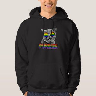 Katzen Gay Pride Regenbogen-Sonnenbrille Lgbtq Hoodie