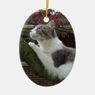 Katzen-Gedanken Keramik Ornament
