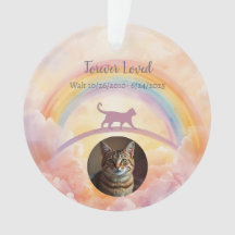 Katzen-Gedenk-Acrylschmuck Regenbogenbrücke