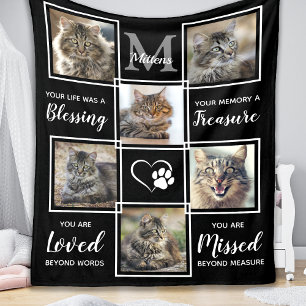 Katzen Gedenkgeschenk Haustier Verlust Gedicht 6 F Fleecedecke