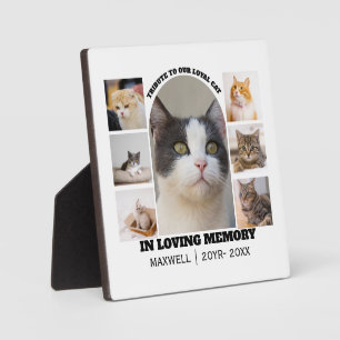 Katzen-Gedenkstätte 7 Foto-Collage Haustier-Tribut Fotoplatte