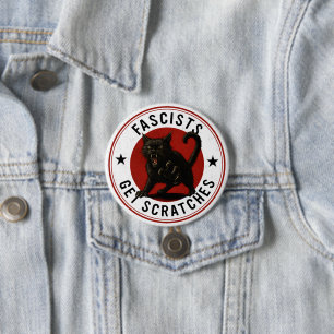 Katzen gegen Faschisten Button