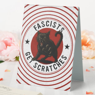 Katzen gegen Faschisten Tischaufsteller