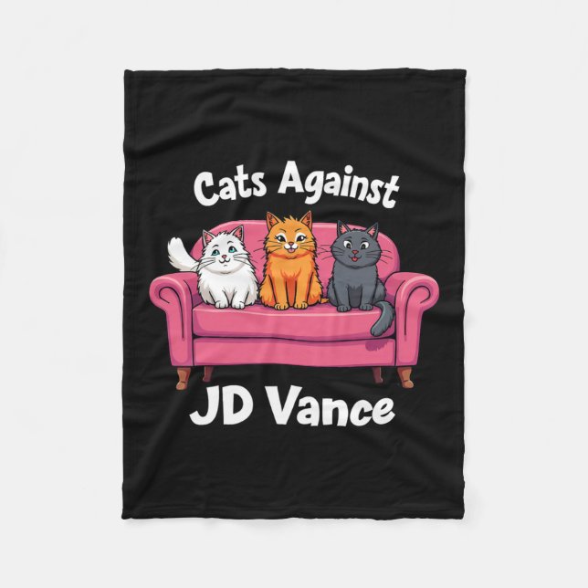 Katzen gegen J.d. Vance Kinderlose Katze Ladys Cou Fleecedecke (Vorderseite)
