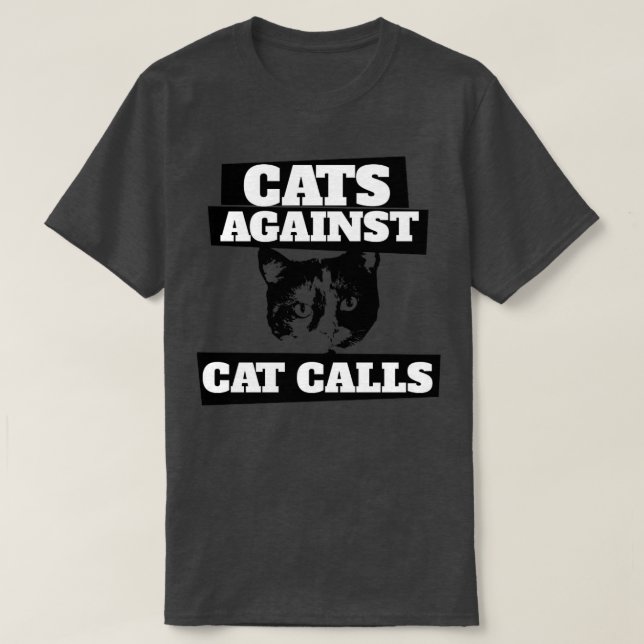 Katzen gegen Katzenrufe T-Shirt (Design vorne)
