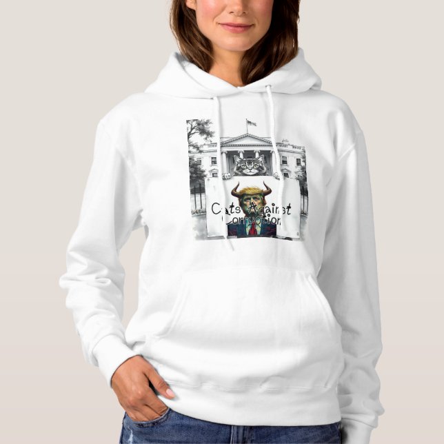 Katzen gegen Korruption Hoodie (Vorderseite)