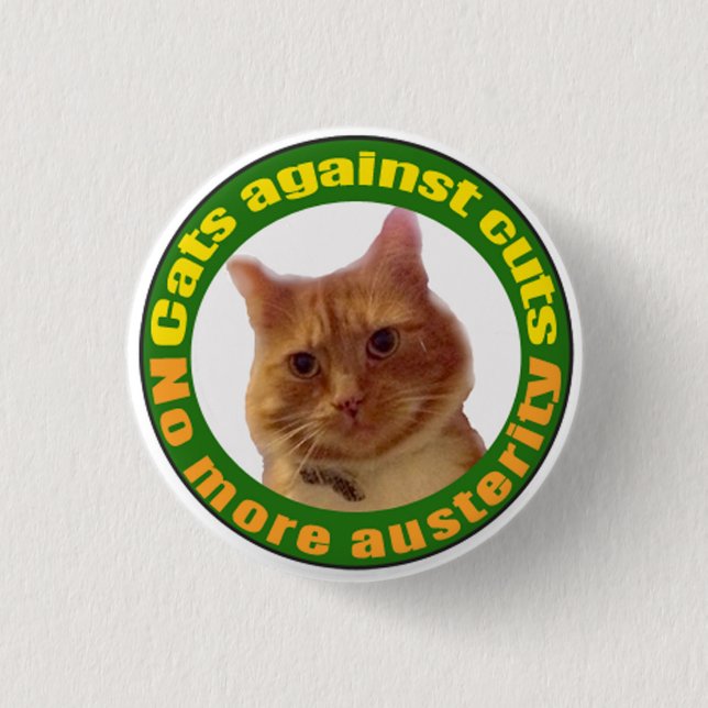 Katzen gegen Schnitte Button (Vorderseite)