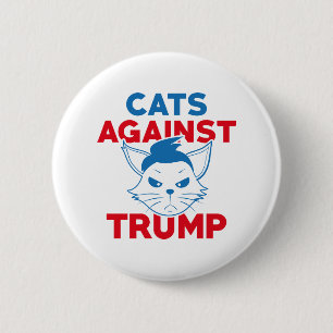 Katzen gegen Trump Button