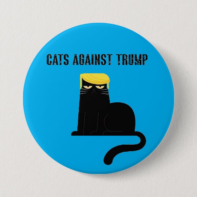 Katzen gegen Trump Button (Vorderseite)