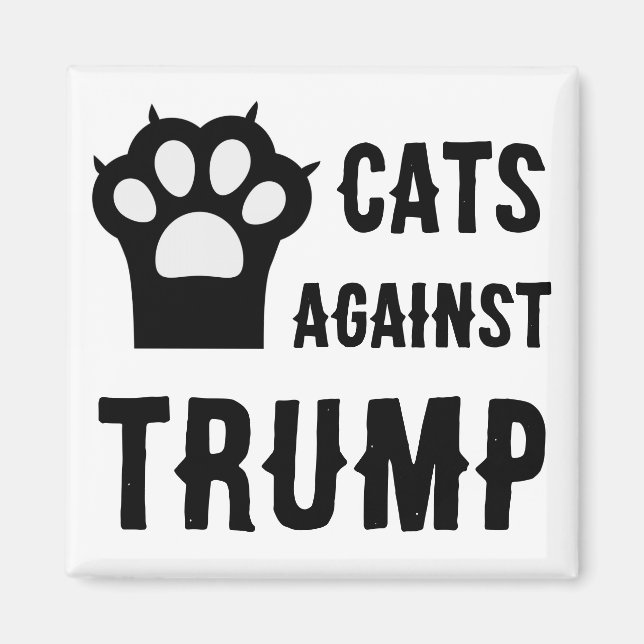 Katzen gegen Trump Kühlschrank Magnet (Vorne)
