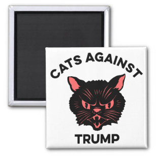 Katzen gegen Trump - Politischer Protest Magnet