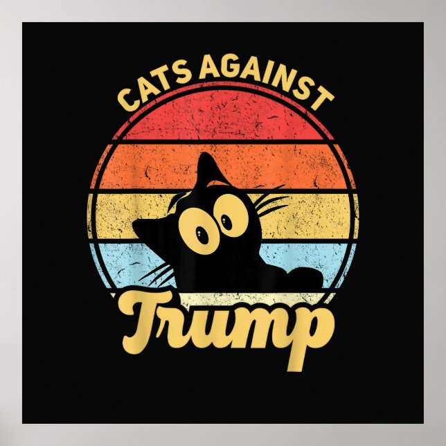 Katzen gegen Trump Poster (Vorne)