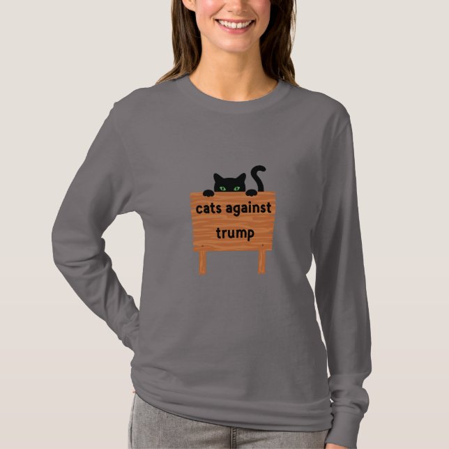Katzen gegen Trump T-Shirt (Vorderseite)