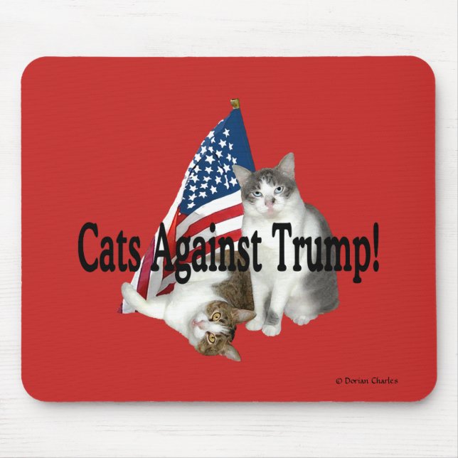 "Katzen gegen Trumpf" Mousepad (Vorne)
