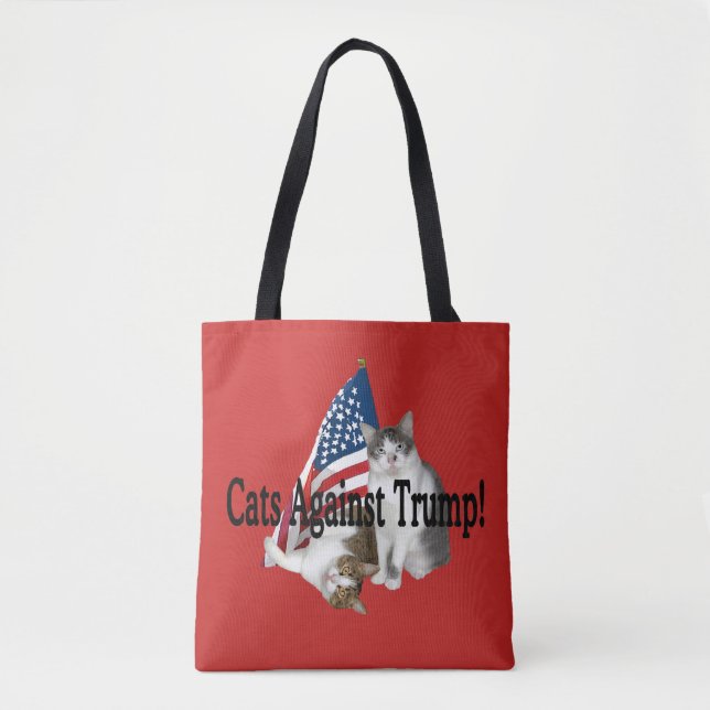 "Katzen gegen Trumpf" Tasche (Vorderseite)