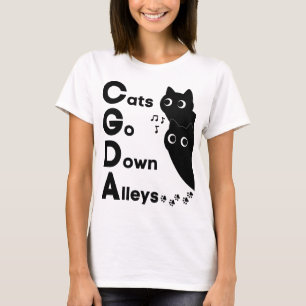 Katzen gehen Musiktheorie von CGDA hinunter T-Shirt
