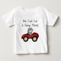 Katzen-gehende Platz-rote Auto-T-Shirts und