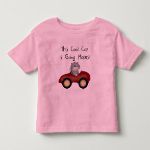 Katzen-gehende Platz-rote Auto-T-Shirts und Kleinkind T-shirt