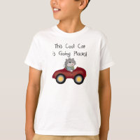 Katzen-gehende Platz-rote Auto-T-Shirts und