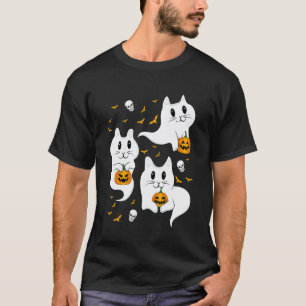 Katzen-Geist-Halloween-Kostüm Lustiger Geist Boo K T-Shirt